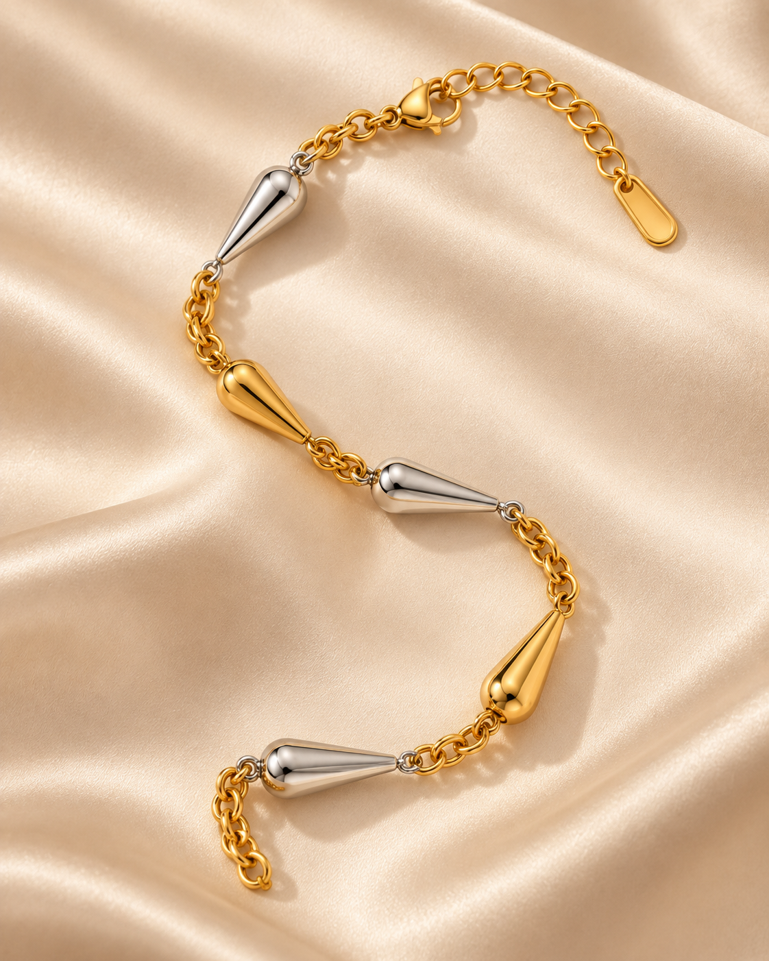 Pulseira Dueto, pulseira bicolor de gotas (pormenor 5) — Solène Lisboa