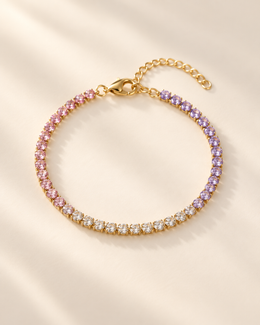 Pulseira Prisma, pulseira de zircónias coloridas em degradé — Solène Lisboa