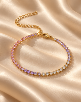 Pulseira Prisma, pulseira de zircónias coloridas (pormenor 1) — Solène Lisboa