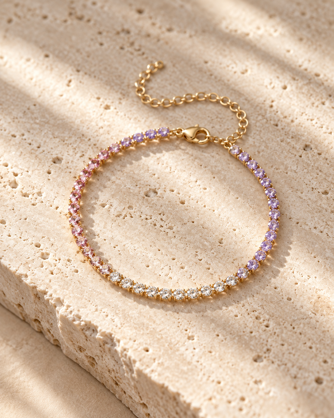 Pulseira Prisma, pulseira de zircónias coloridas (pormenor 2) — Solène Lisboa