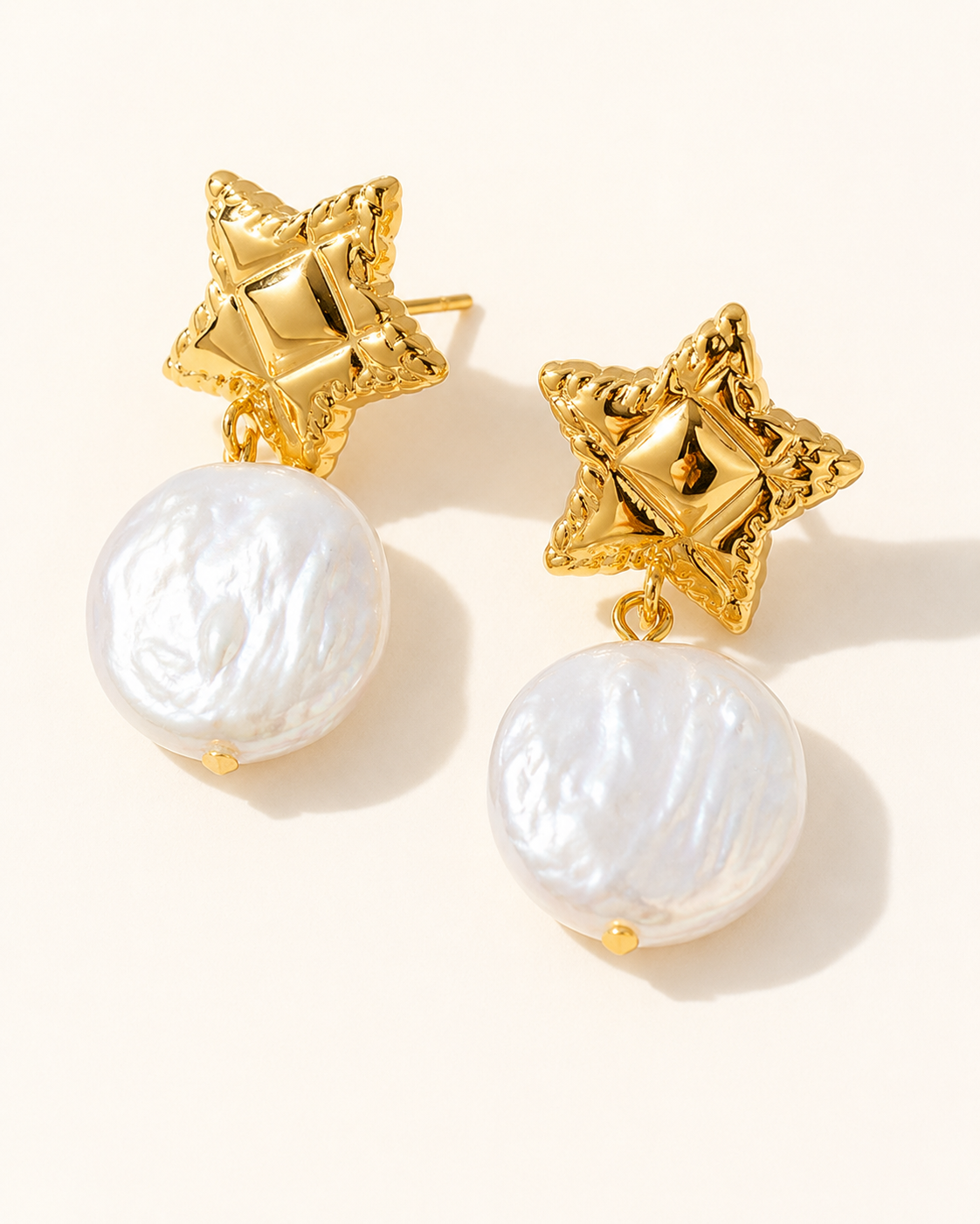 brincos estrela pedrinha