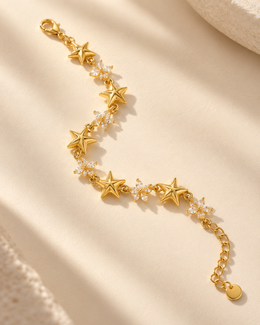 Pulseira Estrela, pulseira dourada de estrelas (pormenor 4) — Solène Lisboa
