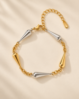 Pulseira Dueto, pulseira bicolor de gotas polidas — Solène Lisboa